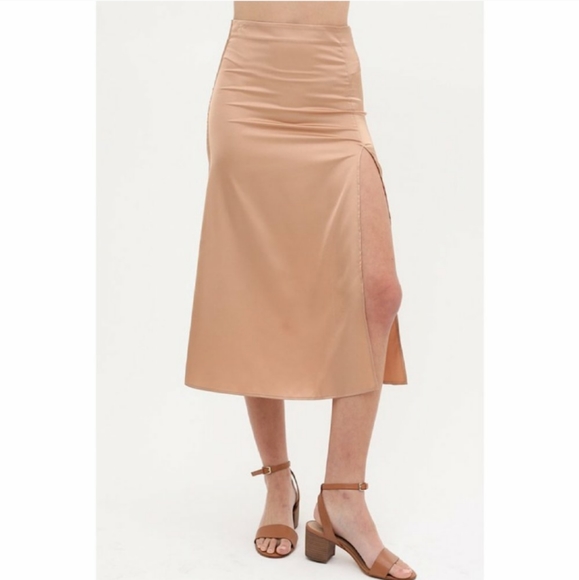Satin Midi Skirt - Picture 5 of 8